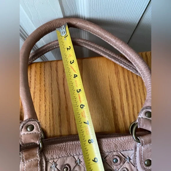 AMSTERDAM HERITAGE Beige Pieced Leather Studded Purse - Picture 12 of 12